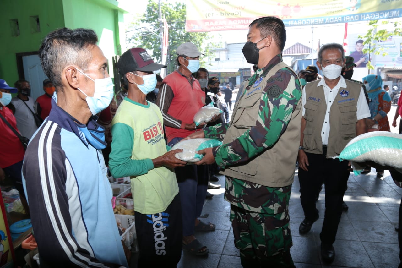 Dandim 0812 Lamongan Dampingi Kunjungan Tim BNPB Untuk Mengecek Situasi dan Kondisi Pelaksanaan PPKM Darurat