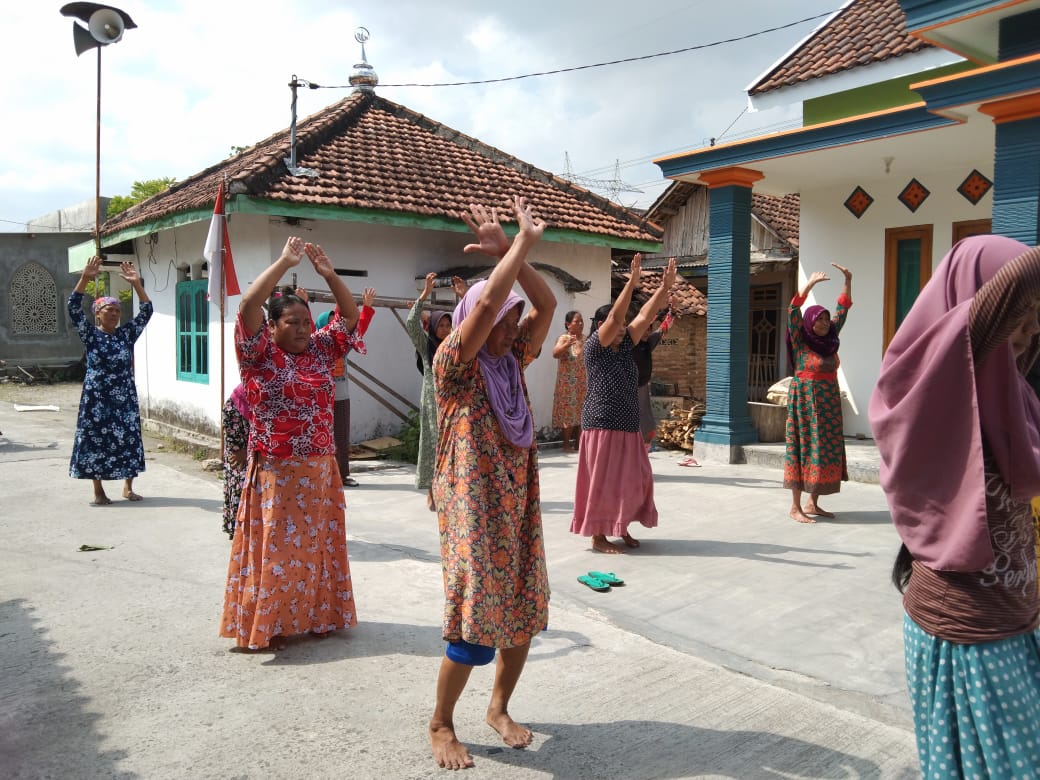 Cegah Covid-19, Warga Keduk Sambeng Laksanakan Senam Pagi