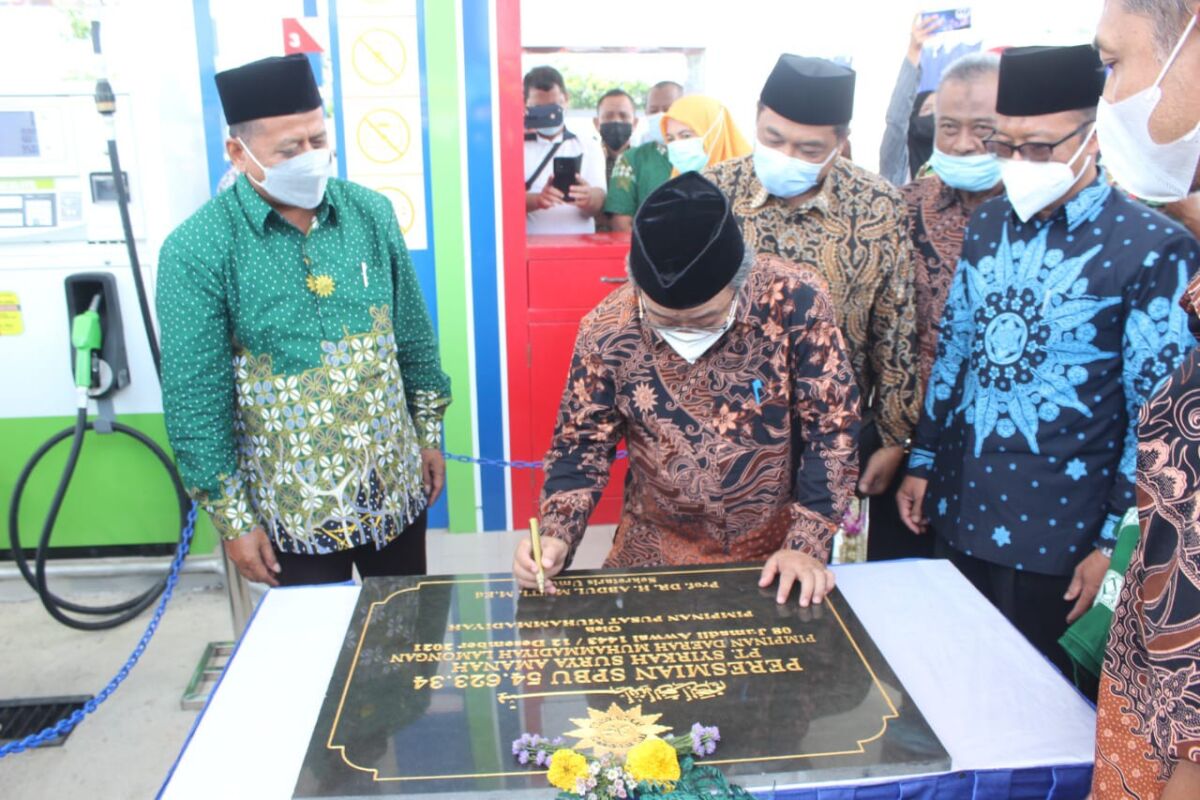 Resmi Punya SPBU, AUM Diapresiasi Bupati Lamongan Yurohnur Effendi
