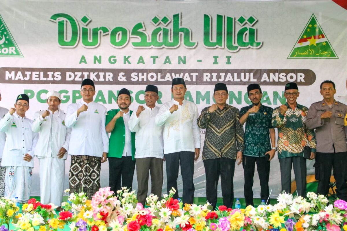 Bupati YES Menghadiri Dirosah Kader ULA Angkatan II Rijalul Anshor PC GP Anshor Lamongan