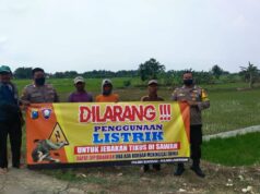 Polsek Sukodadi Himbau dan Sosialisasikan Stop Menggunakan Listrik Untuk Jebakkan Hama Tikus di Sawah.