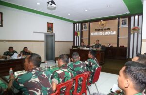 Kodim 0812 Lamongan Terima Tim Wasrik Post Audit Itdam V Brawijaya.