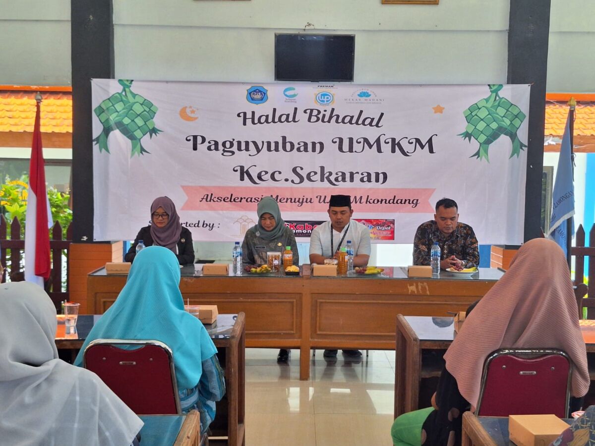 Halal bihalal Paguyuban umkm Sekaran dengan Kepala Dinas dan Camat Menuju umkm Sekaran Kondang