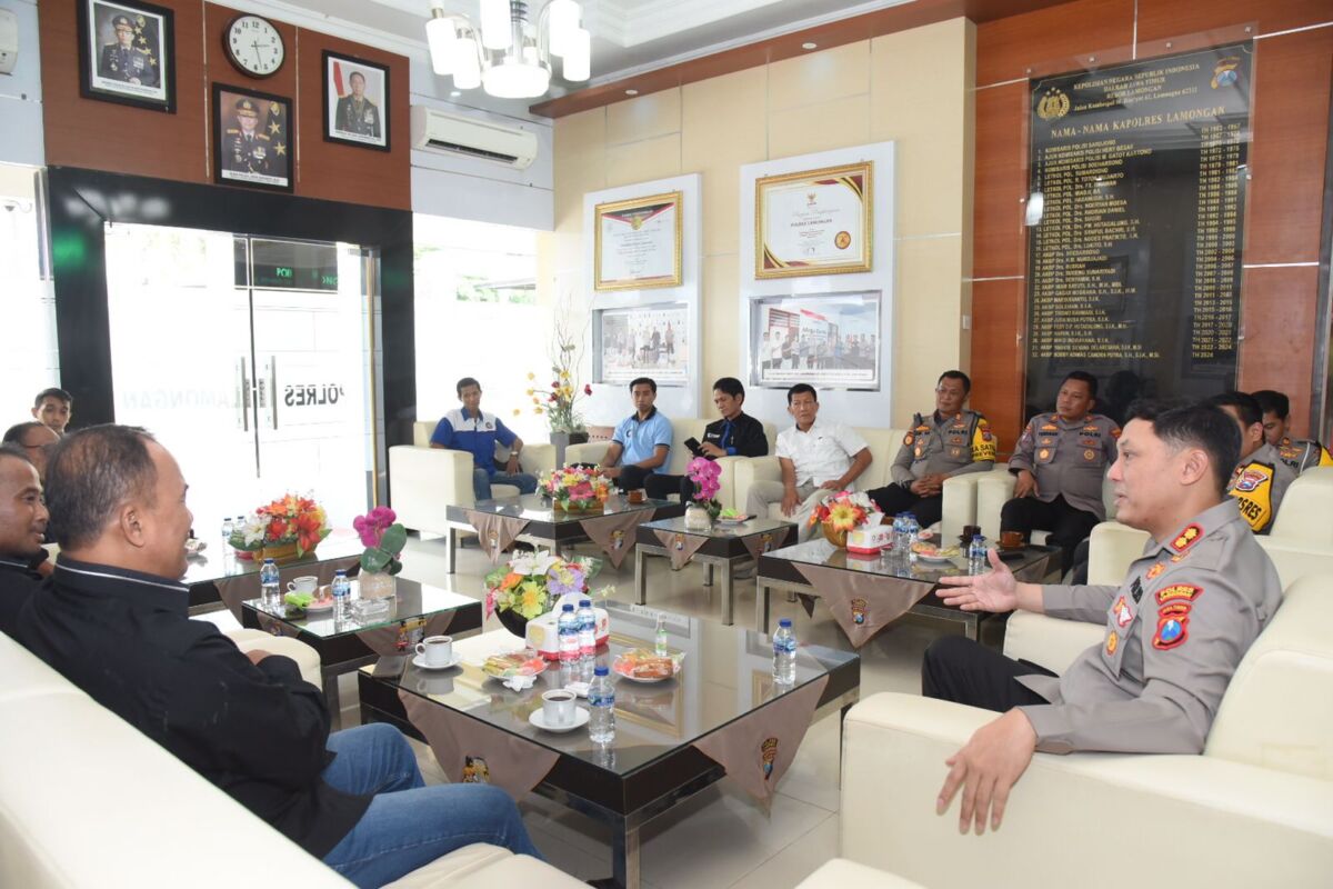 Sinergitas Kapolres Lamongan Bersama Dewan Pimpinan Cabang KSPSI Lamongan