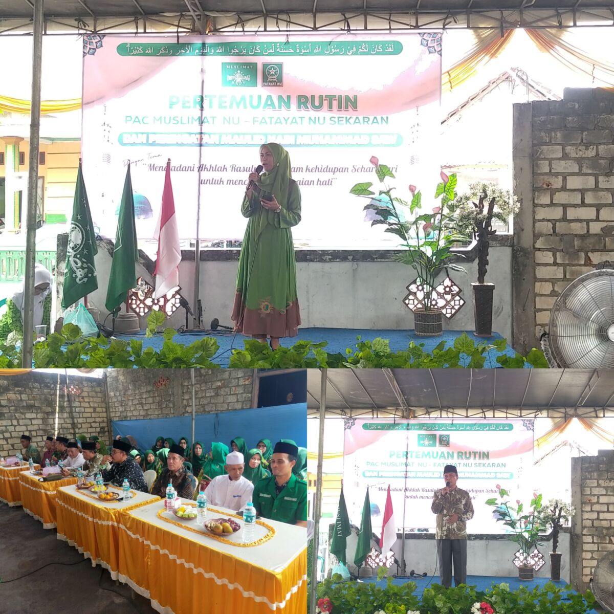 Pertemuan Rutin PAC Muslimat NU dan PAC Fatayat NU Kecamatan Sekaran dalam Rangka Peringatan Maulid Nabi Muhammad SAW