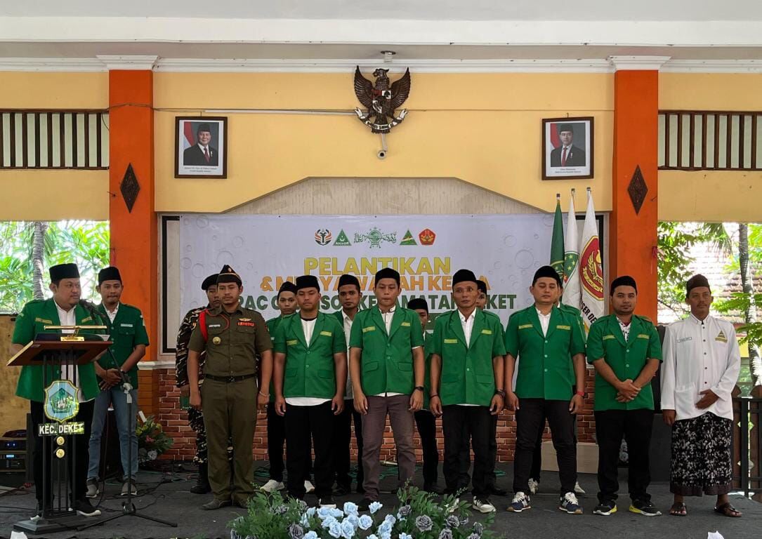 Pelantikan dan Musyawarah Kerja, PAC Ansor Deket Masa Khidmat 2024-2027.