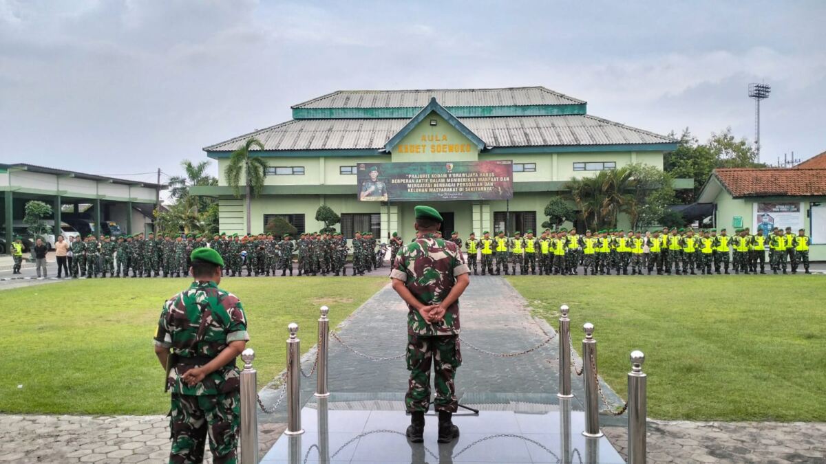 Kodim 0812/Lamongan Laksanakan Apel Kembali Cuti Gelombang 1 dan Pemberangkatan Cuti Gelombang 2.