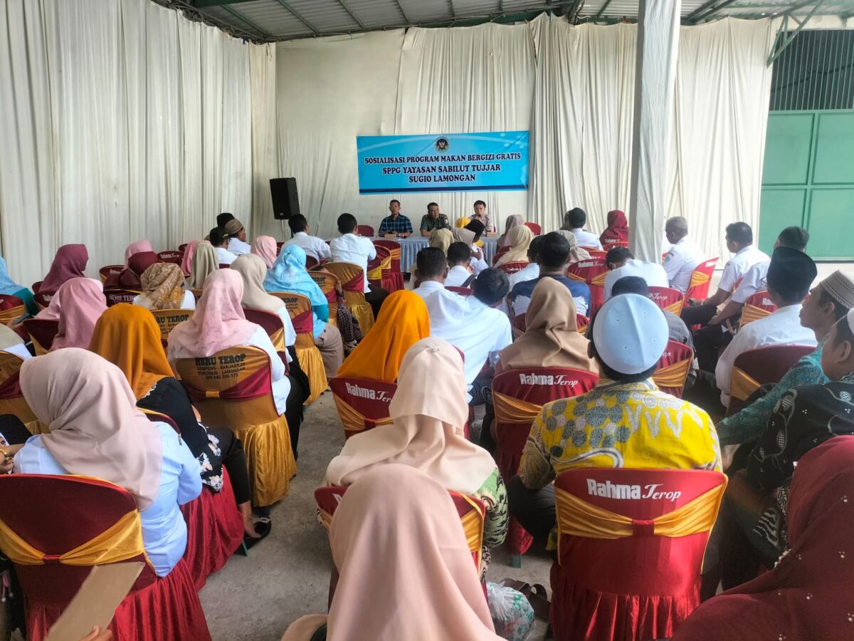 Bangun Generasi Sehat, Koramil 0812/13 Sugio Hadiri Sosialisasi Program Makan Bergizi Gratis.