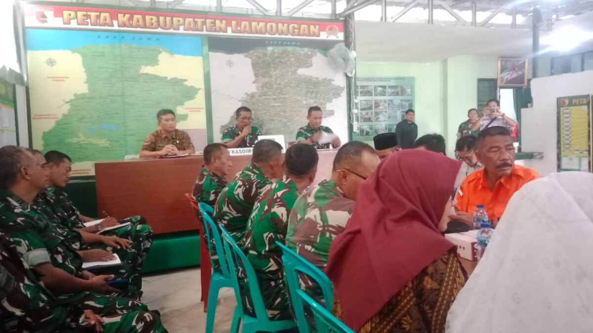 Guna Penyelarasan Program, Kodim 0812/Lamongan Gelar Rakor Kesiapan Pembukaan TMMD Reguler ke-124.