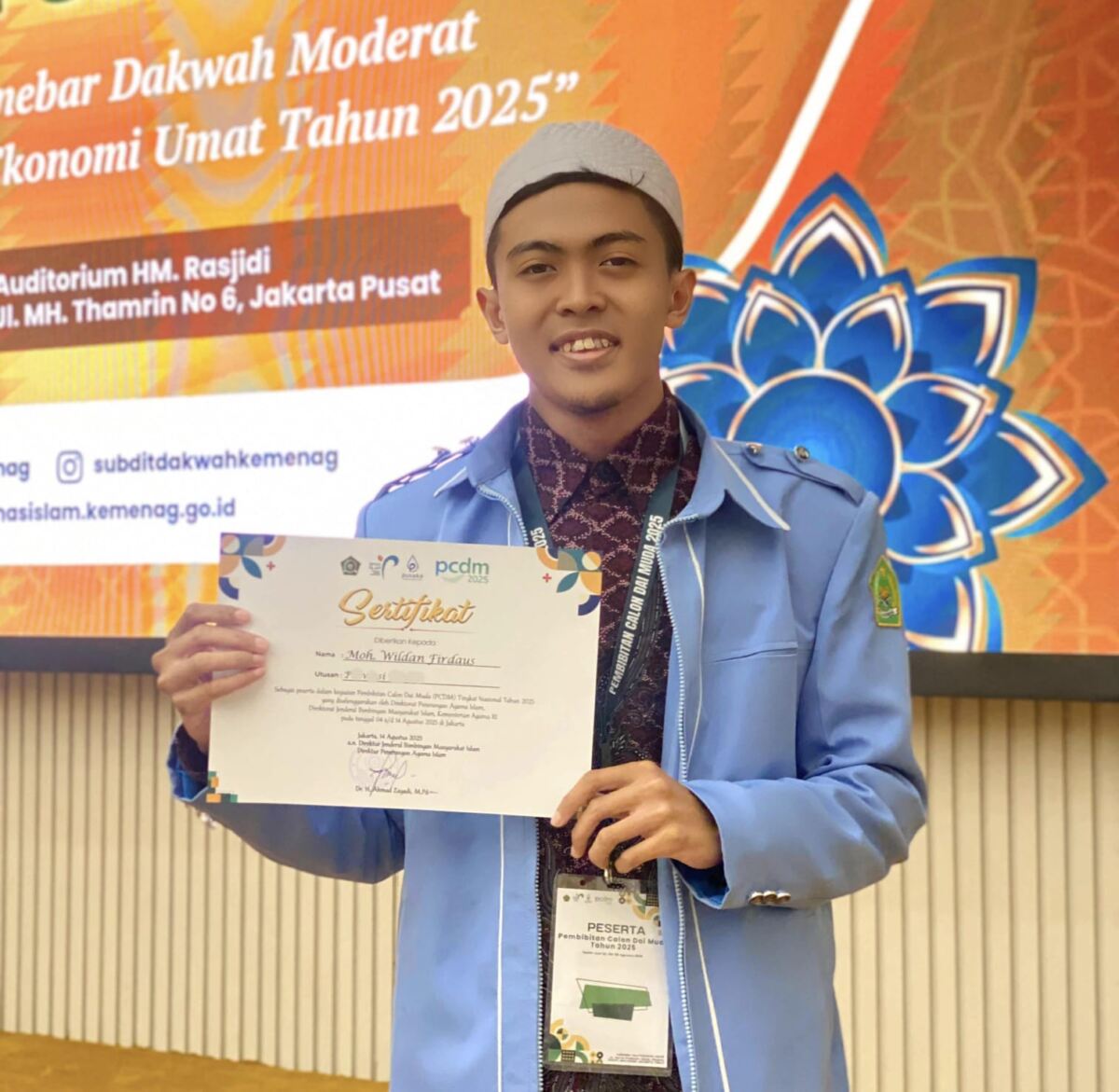 Satu-satunya Asal Lamongan, Pemuda Desa Payaman Tembus Kader Da’i Muda Kemenag RI.