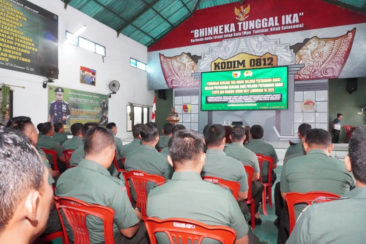 Komandan Kodim 0812/Lamongan Pimpin acara Penyusunan Rencana Tata Ruang Wilayah Pertahanan Darat