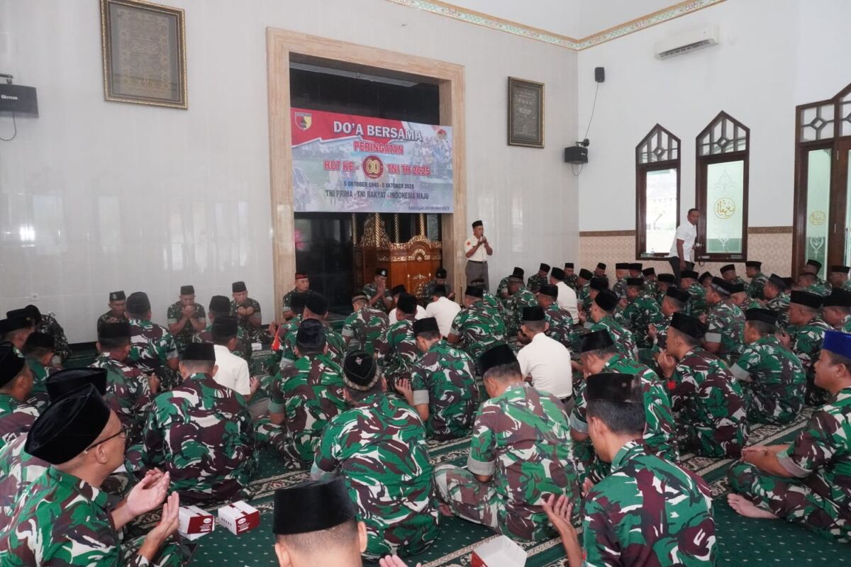 HUT ke 80 TNI, Kodim 0812/Lamongan Gelar Do’a Bersama