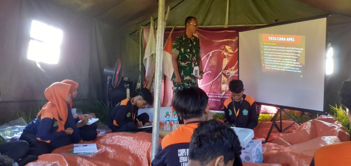 Pj Danramil Sukorame dan Babinsa Beri Materi PBB di Diklat Pelatih DKC CBP KPP Babat