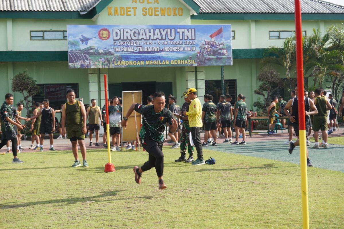 Kodim 0812/Lamongan Gelar Tes Kesegaran Jasmani Periodik, Ukur Kebugaran Prajurit.