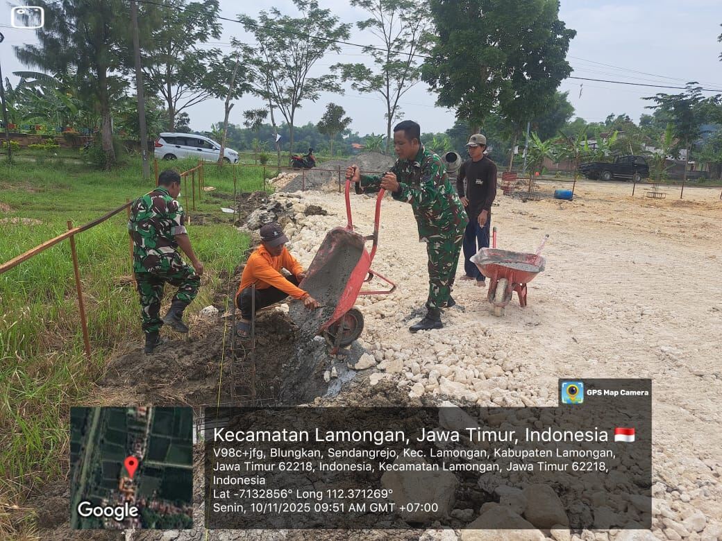 Percepat Pembangunan, Dandim 0812/Lamongan Kerahkan Babinsa untuk Sukseskan KDKMP