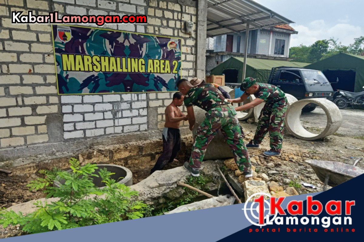 Prajurit Pacu Kesiapan Marshalling Area Jelang Kedatangan Induk Pasukan