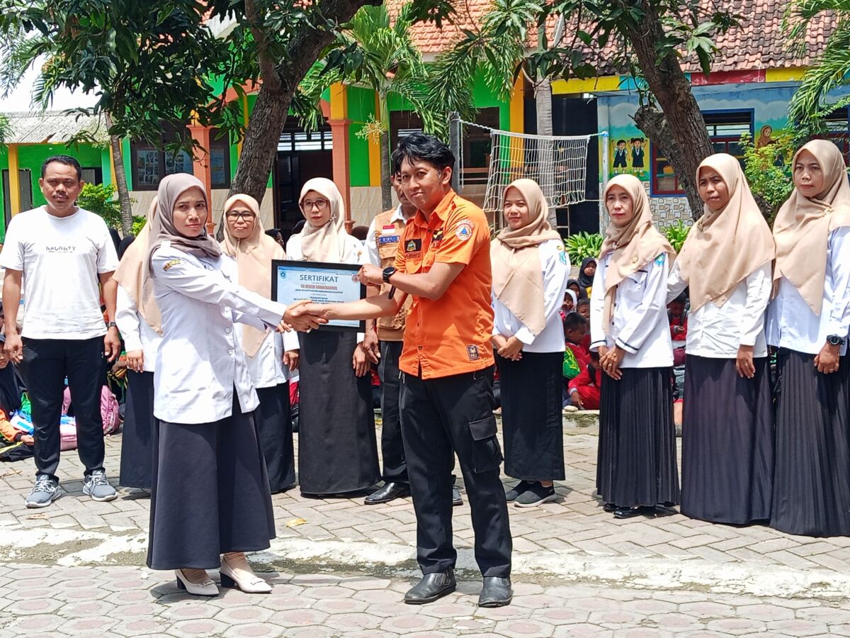 SDN Sumber Agung Mantup Mou dengan BPBD Lamongan, Menjadi Sekolah SPAB