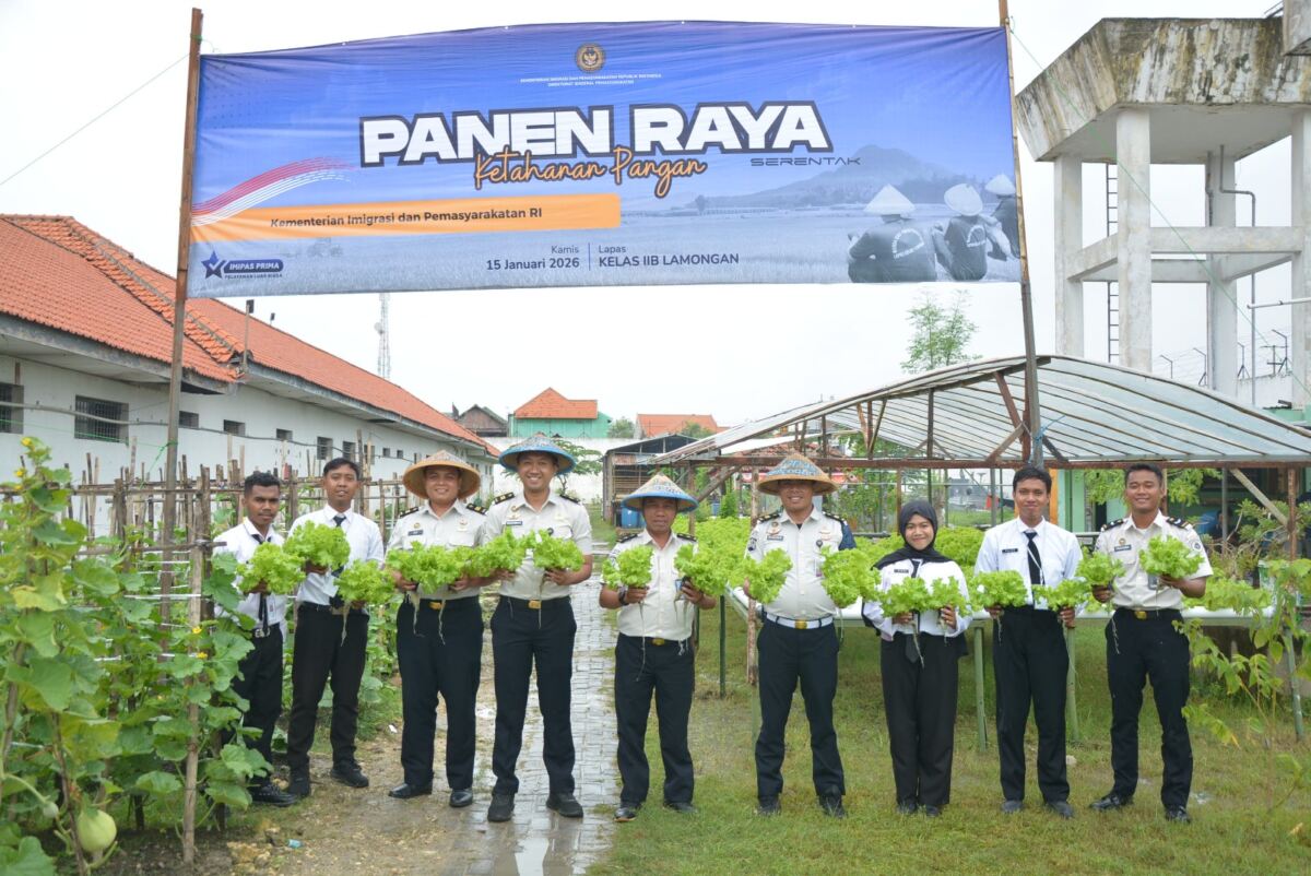 Lapas Lamongan Gelar Panen Raya Serentak, Wujudkan Pembinaan Produktif dan Kepedulian Sosial
