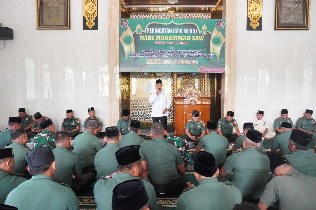 Tingkatkan Kualitas Ibadah, Kodim 0812/Lamongan Gelar Peringatan Isra’ Mi’raj Nabi Muhammad SAW.