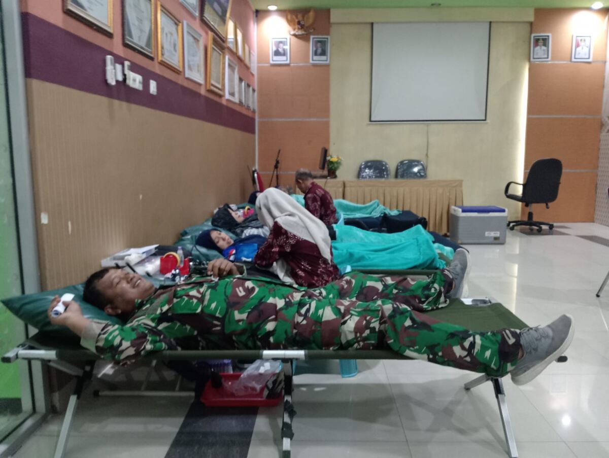 Koramil 0812/03 Turi Gelar Aksi Donor Darah, Wujud Kepedulian Sesama.