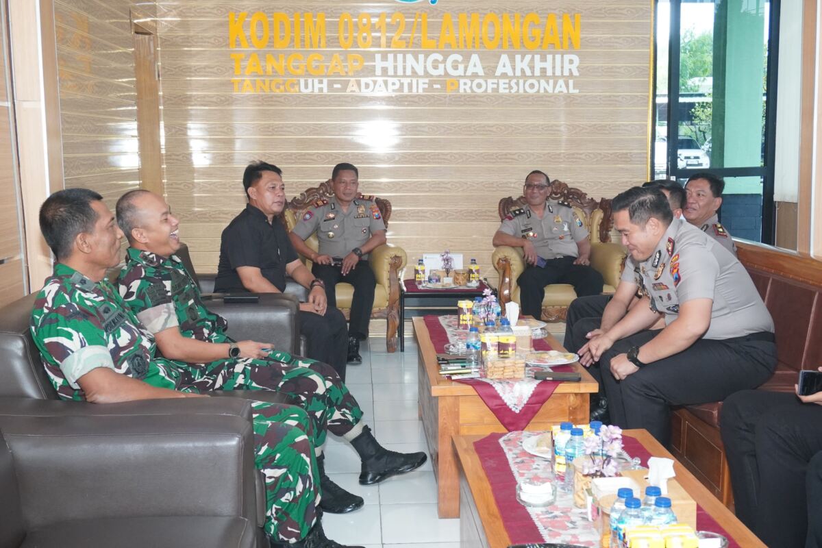 Dandim 0812/Lamongan Sambut Hangat Kunjungan Silaturahmi Kapolres Lamongan yang Baru