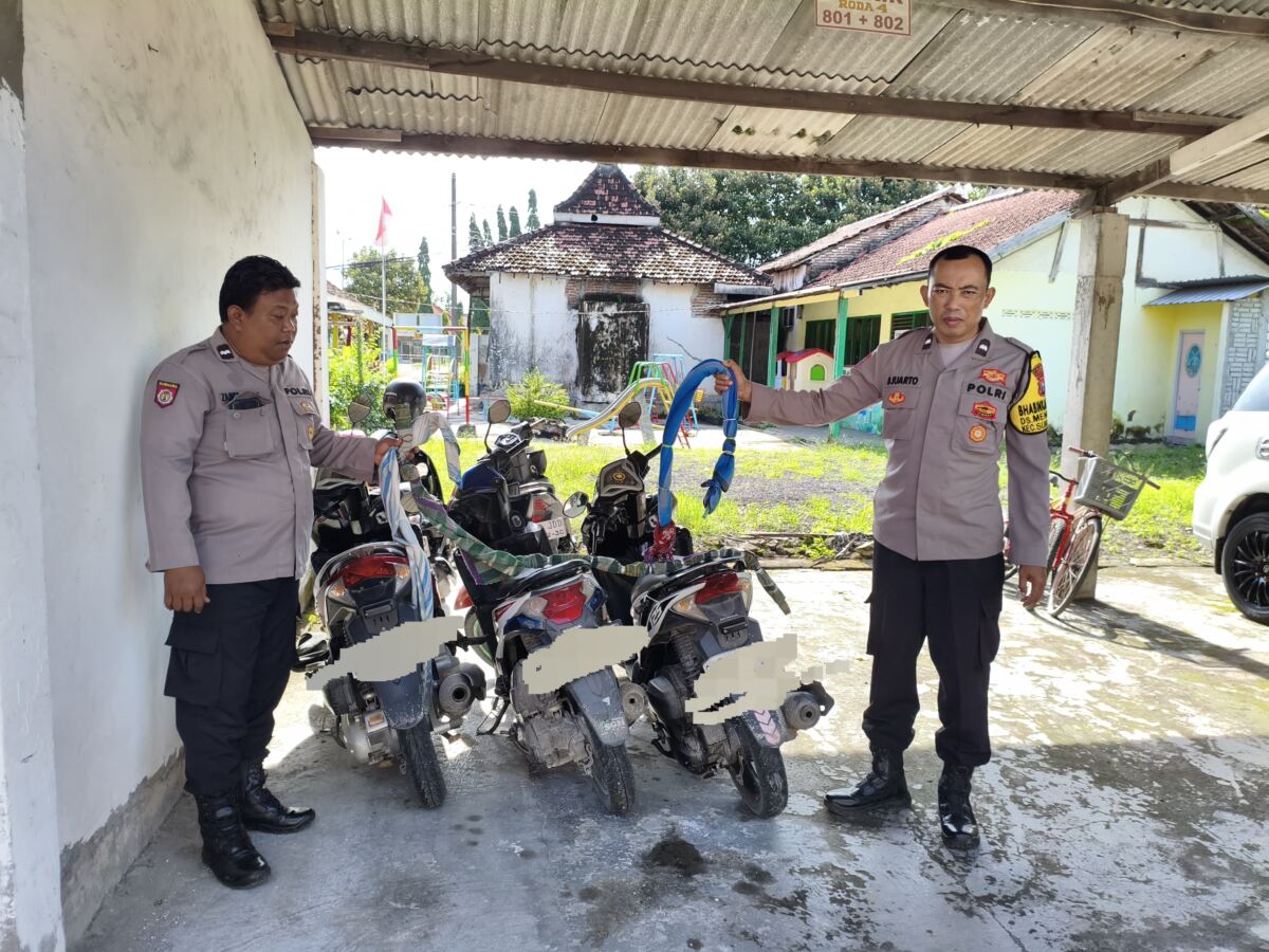 Polsek Sukodadi Amankan 3 Motor dan Sarung Diduga untuk Perang Sarung