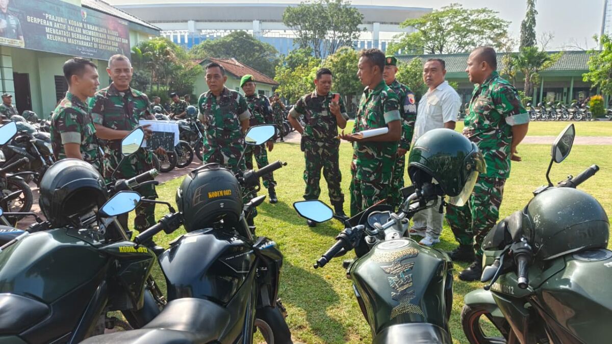 Tim Wasdal Kodam V/Brawijaya Periksa Ratusan Kendaraan Dinas Kodim 0812/Lamongan